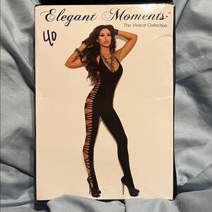 Elegant Moments Black Bodystocking
